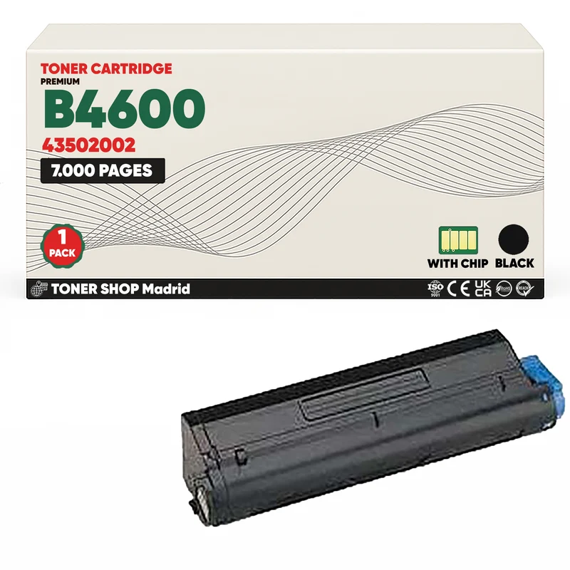 BDink Cartucho Tóner Compatible OKI B4600 Negro