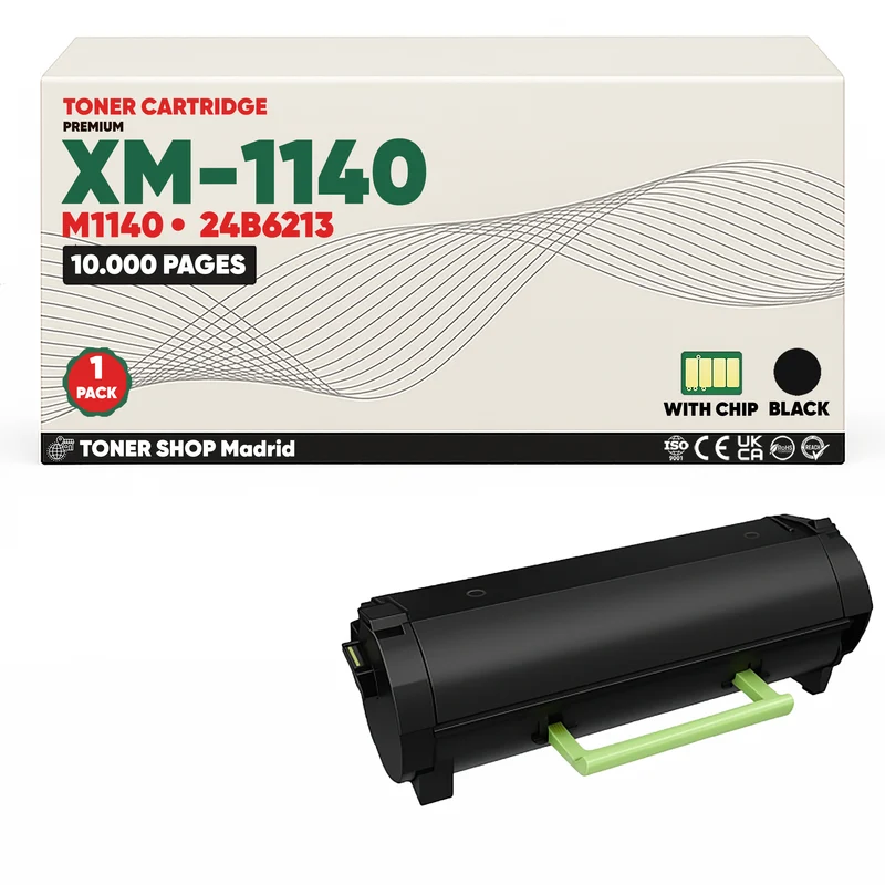BDink Cartucho Tóner Compatible Lexmark M1140/XM1140 Negro