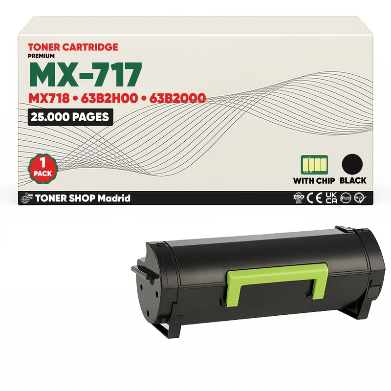 BDink Cartucho Tóner Compatible Lexmark MX717/MX718 Negro
