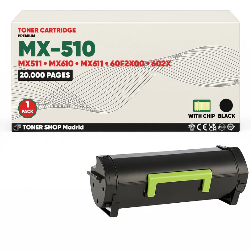BDink Cartucho Tóner Compatible Lexmark MX510/MX511 Negro