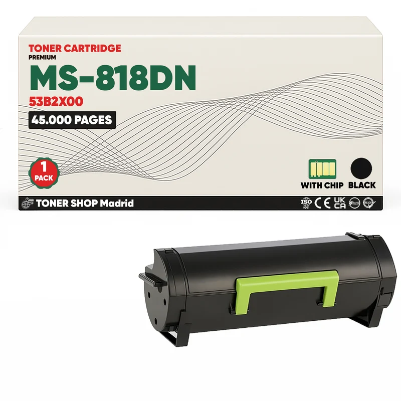 BDink Cartucho Tóner Compatible Lexmark MS818DN Negro