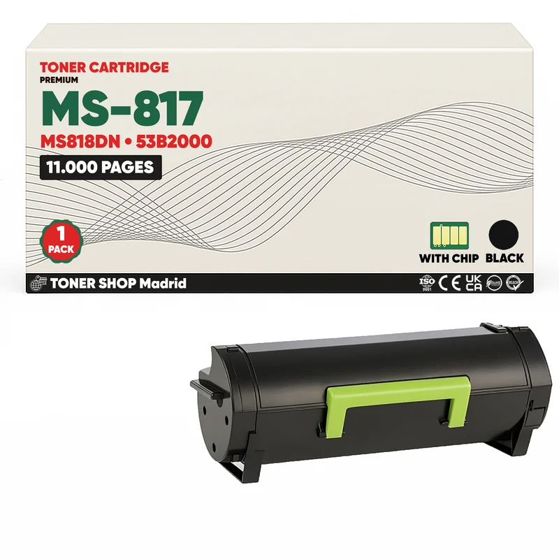 BDink Cartucho Tóner Compatible Lexmark MS817/MS818DN Negro