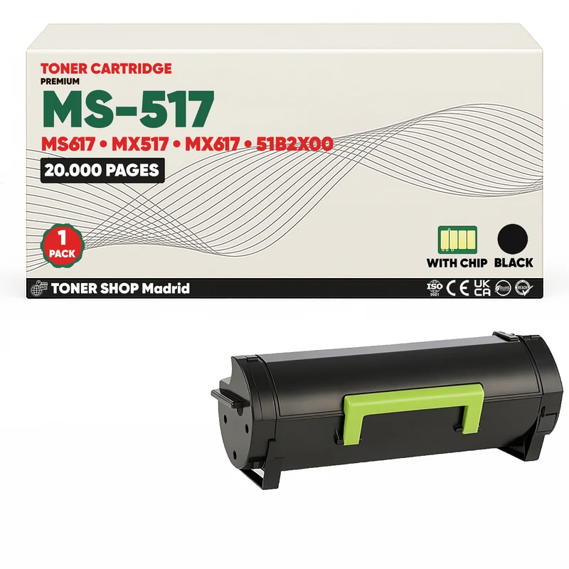 BDink Cartucho Tóner Compatible Lexmark MS517/MS617 Negro