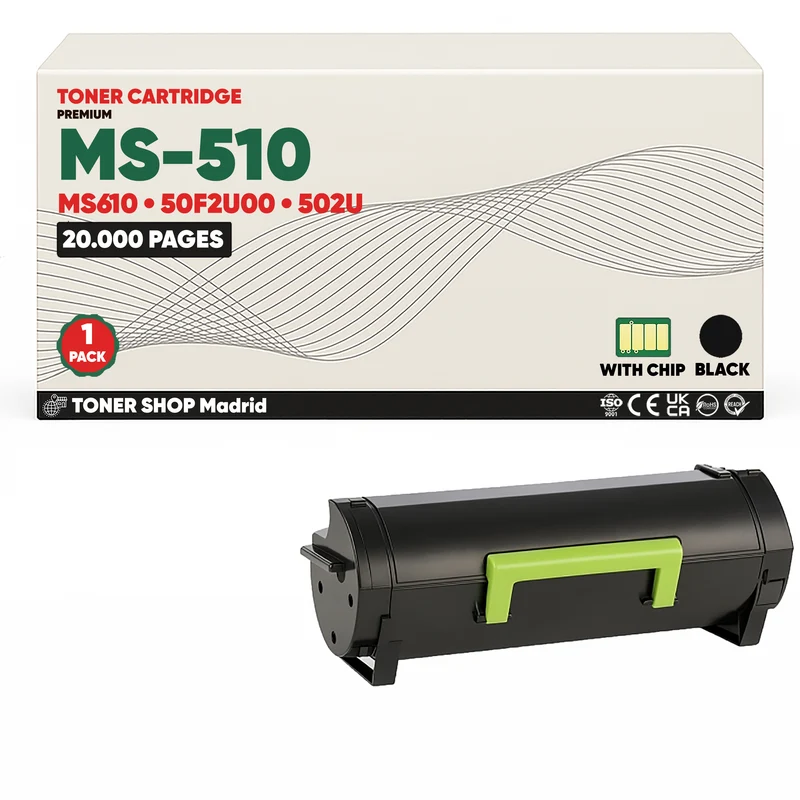 BDink Cartucho Tóner Compatible Lexmark MS510/MS610 Negro