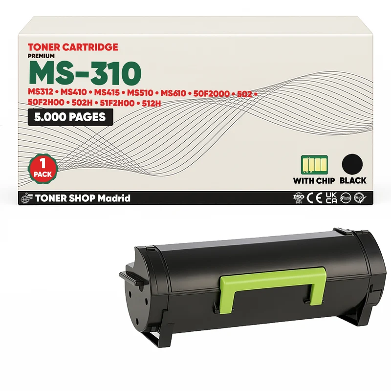 BDink Cartucho Tóner Compatible Lexmark MS310/MS610 Negro