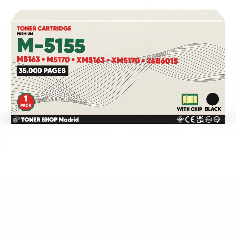 BDink Cartucho Tóner Compatible Lexmark M5155/M5170 Negro