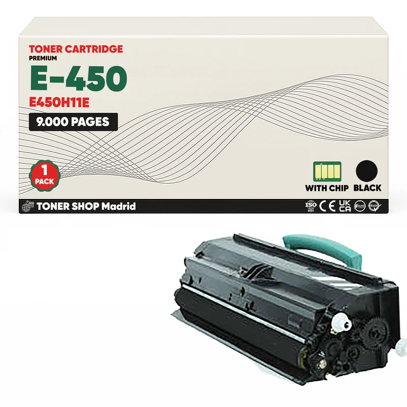 BDink Cartucho Tóner Compatible Lexmark E450 Negro