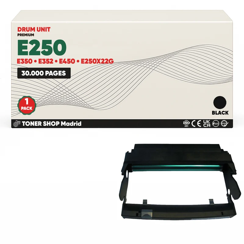 BDink Tambor de Imagen Compatible Lexmark E250/E350 Negro (Drum)