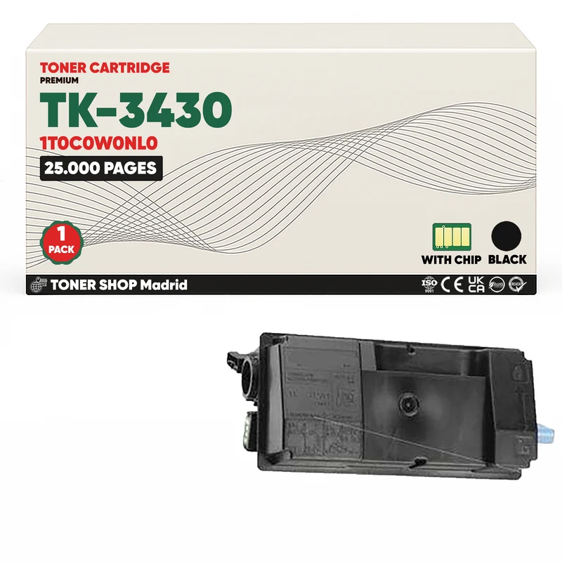 BDink Cartucho Tóner Compatible Kyocera TK3430 Negro