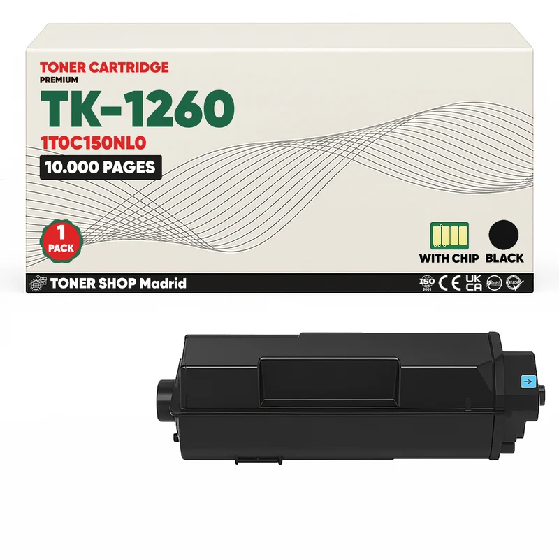 BDink Cartucho Tóner Compatible Kyocera TK1260 Negro