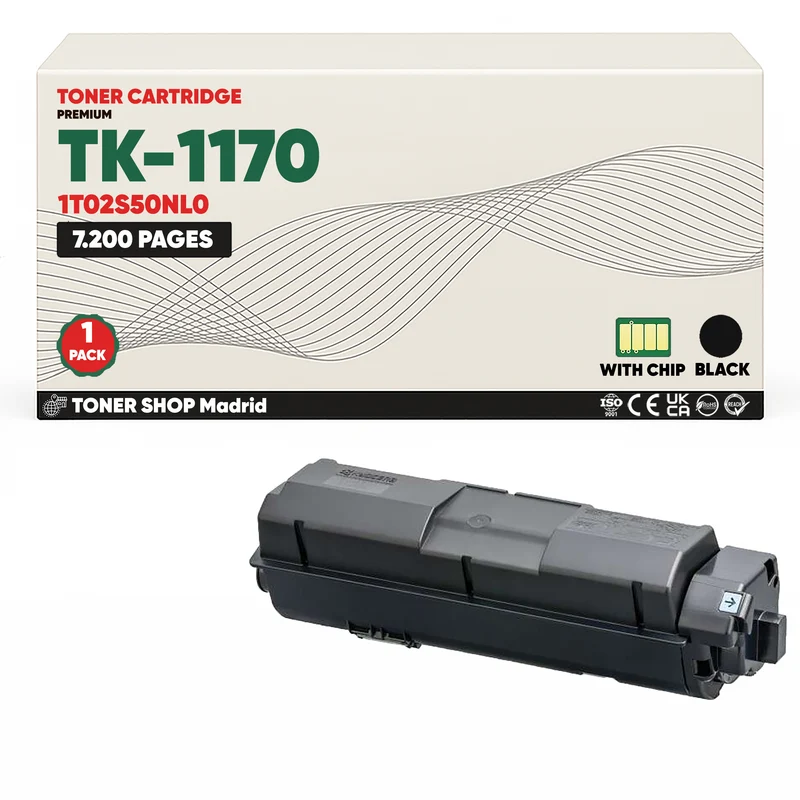 BDink Cartucho Tóner Compatible Kyocera TK1170 Negro