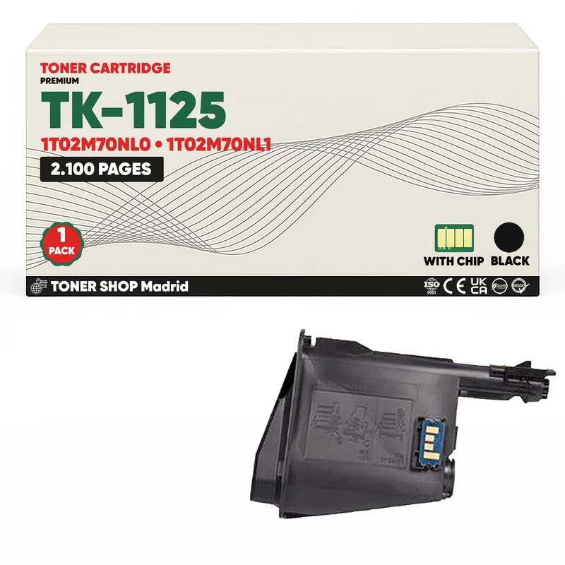BDink Cartucho Tóner Compatible Kyocera TK1125 Negro