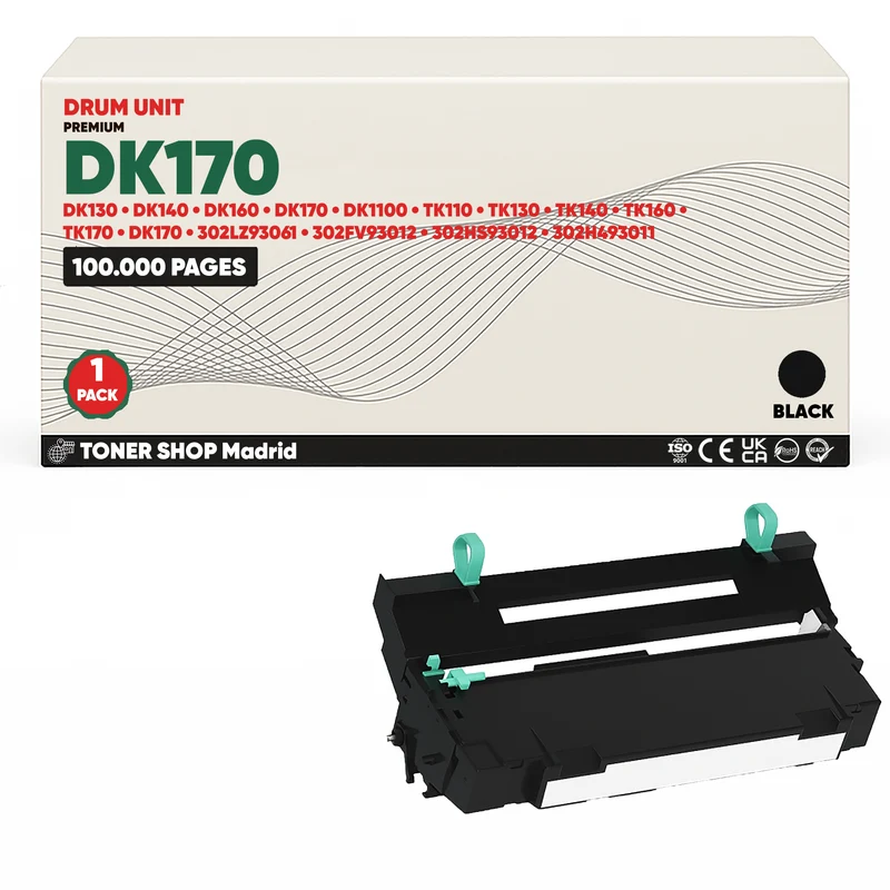 BDink Cartucho Tóner Compatible Kyocera DK170 Negro (Drum)