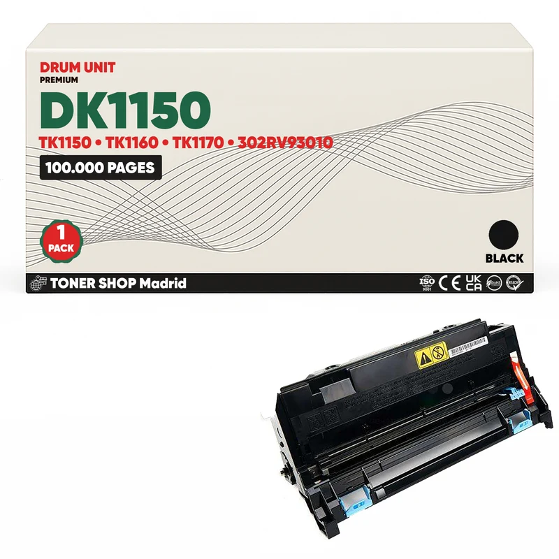 BDink Tambor de Imagen Compatible Kyocera DK1150 Negro (Drum)