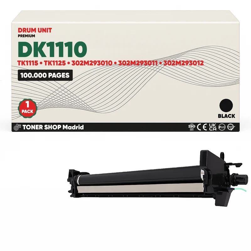 BDink Tambor de Imagen Compatible Kyocera DK1110 TK1115 TK1125 (Drum)