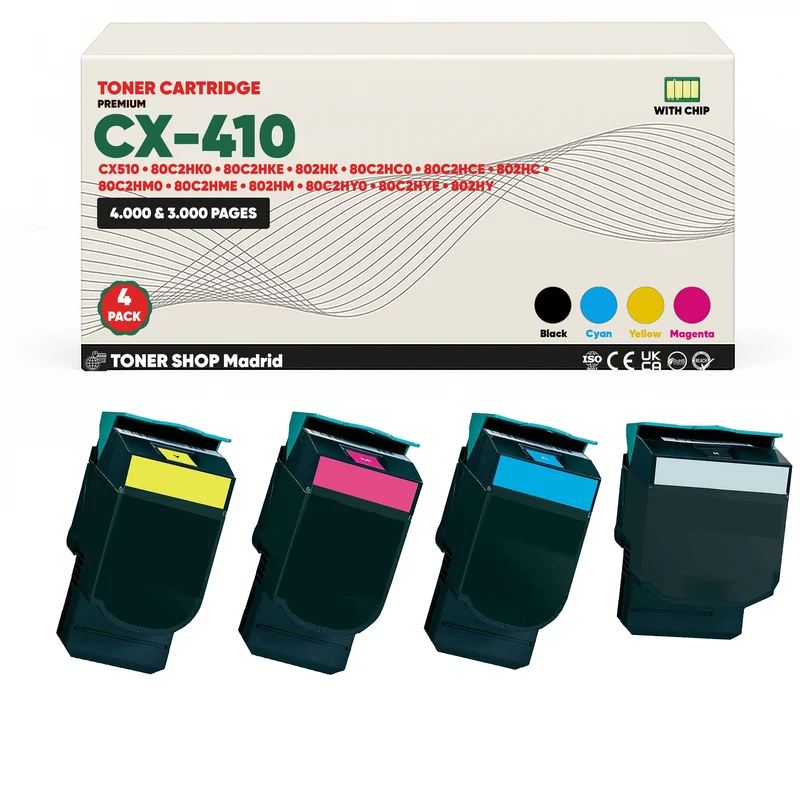 BDink Tóner Compatible Lexmark CX410 (Pack 4 CMYK)