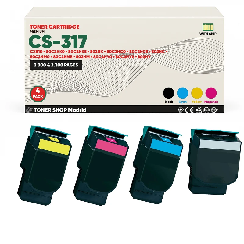 BDink Tóner Compatible Lexmark CS317 (Pack 4 CMYK)