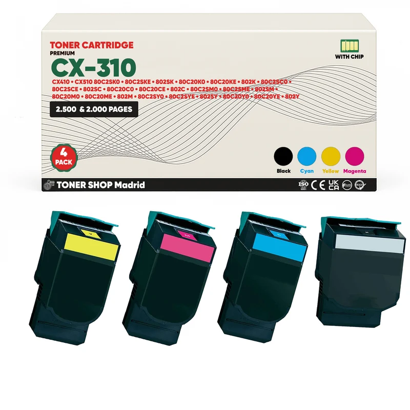 BDink Tóner Compatible Lexmark CX310 (Pack 4 CMYK)