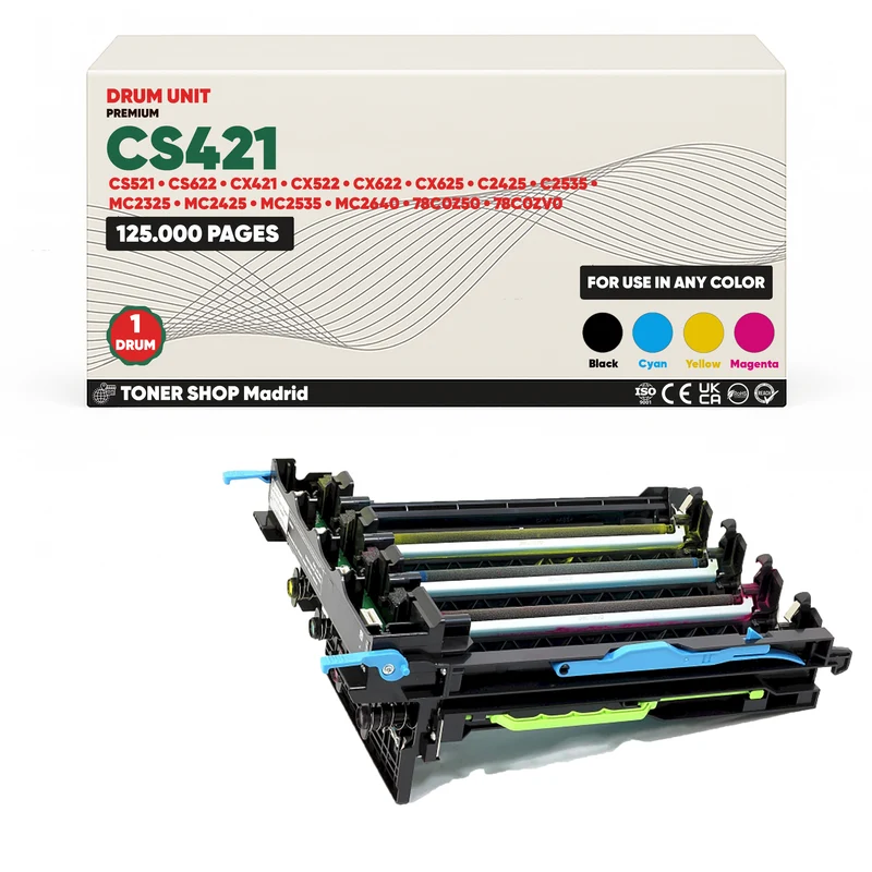 BDink Tambor Imagen Compatible Lexmark CS421 Negro (4 colores) Drum