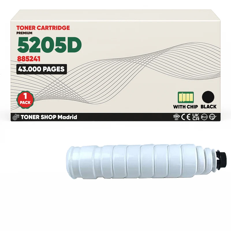 BDink Tóner Compatible Ricoh Type 5205D Negro 885241