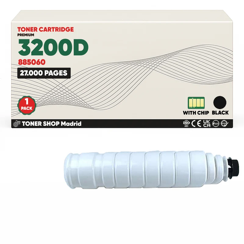 BDink Tóner Compatible Ricoh Type 3200D Negro 885060
