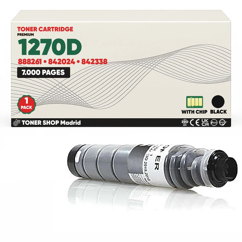 BDink Tóner Compatible Ricoh Type 1270D Negro 888261