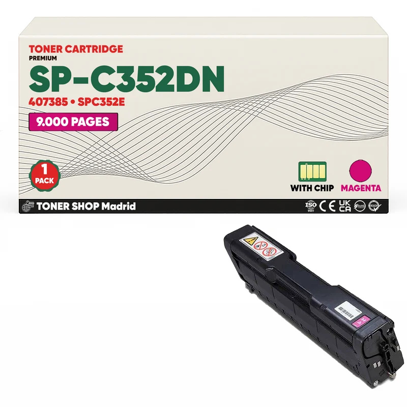 BDink Tóner Compatible Ricoh SP-C352DN (Pack 1 Magenta) 407383-407386