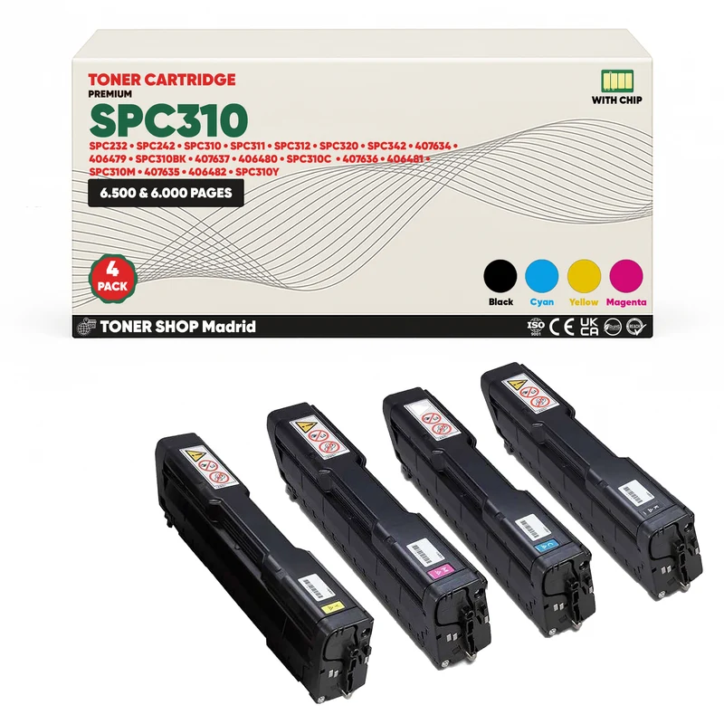BDink Tóner Compatible Ricoh SPC310 (Pack 4 CMYK) 407634-407637