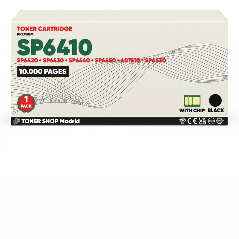 BDink Cartucho/s Tóner Compatible/s Ricoh SP6410/SP6450 Negro