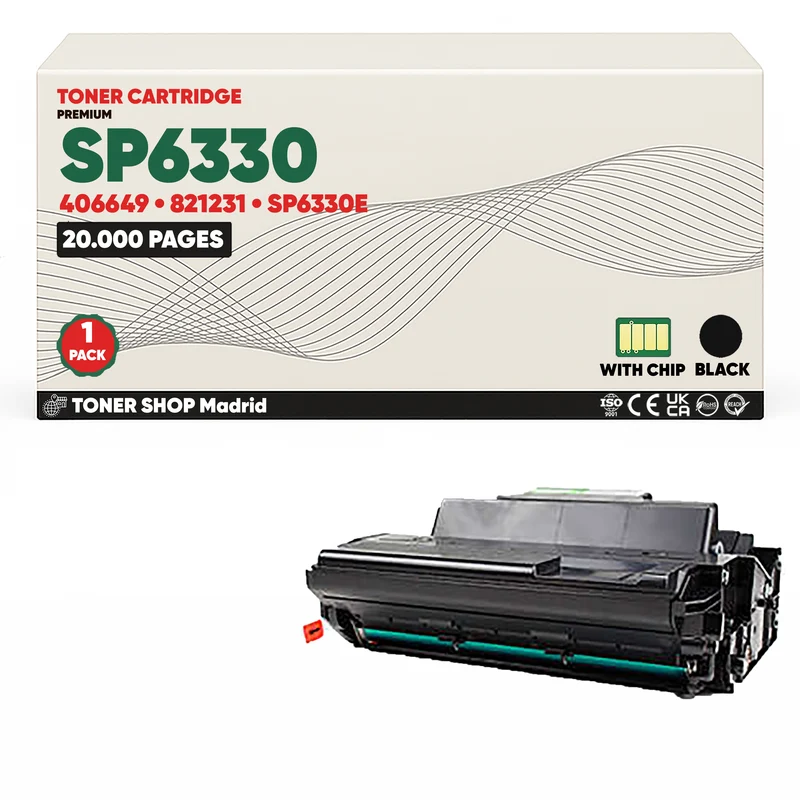 BDink Cartucho/s Tóner Compatible/s Ricoh SP6330 Negro