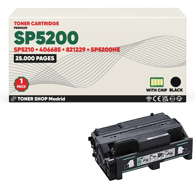 BDink Cartucho/s Tóner Compatible/s Ricoh SP5200/SP5210 Negro