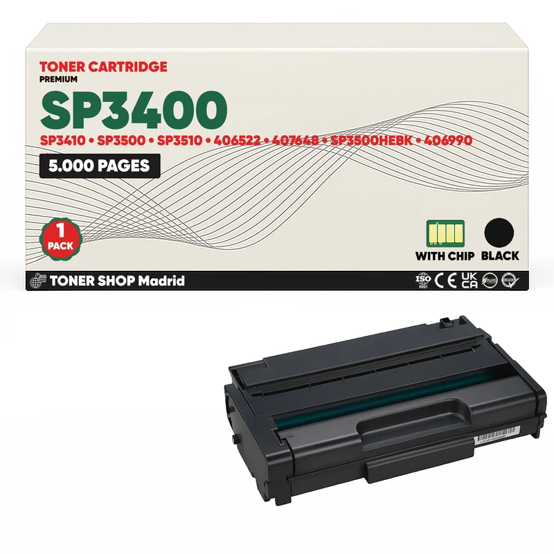 BDink Cartucho/s Tóner Compatible/s Ricoh SP3400/SP3410/SP3500/SP3510 Negro