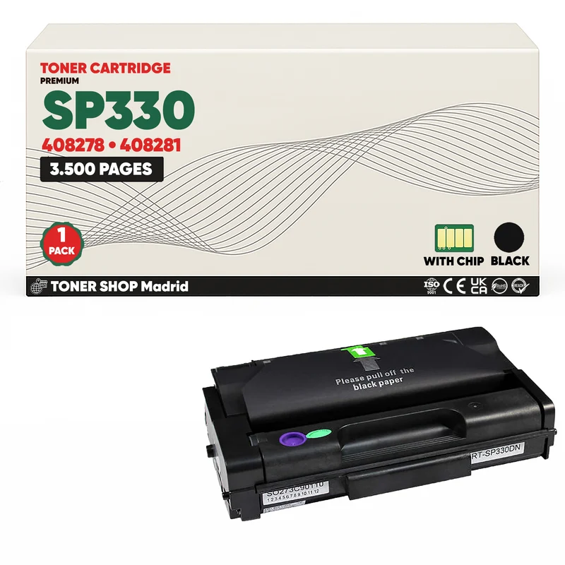 BDink Cartucho/s Tóner Compatible/s Ricoh SP330 Negro