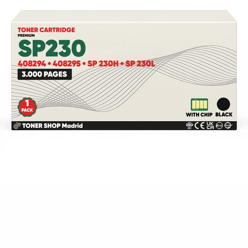 BDink Cartucho de Tóner Compatible Ricoh SP230 Negro