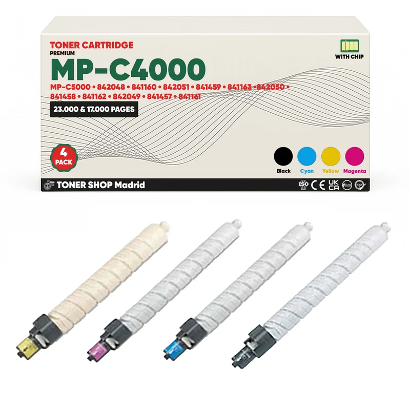 BDink Cartucho/s Tóner Compatible/s Ricoh MP-C4000/MP-C5000 CMYK (Pack 4)