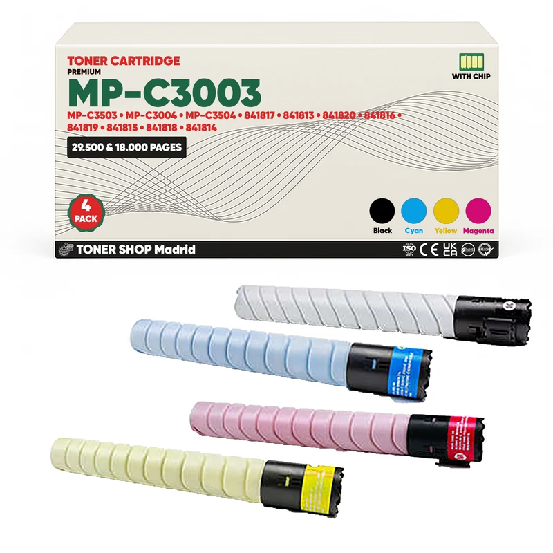 BDink Cartucho/s Tóner Compatible/s Ricoh MP-C3003/MP-C3504 CMYK (Pack 4)