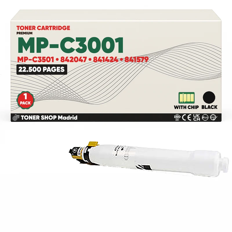 BDink Cartucho/s Tóner Compatible/s Ricoh Aficio MP-C3001/MP-C3501 Negro