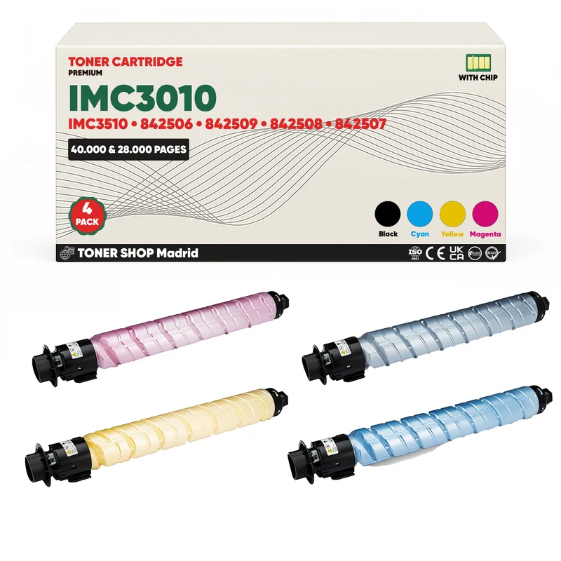 BDink Cartucho/s Tóner Compatible/s Ricoh IMC3010/IMC3510 CMYK (Pack 4)