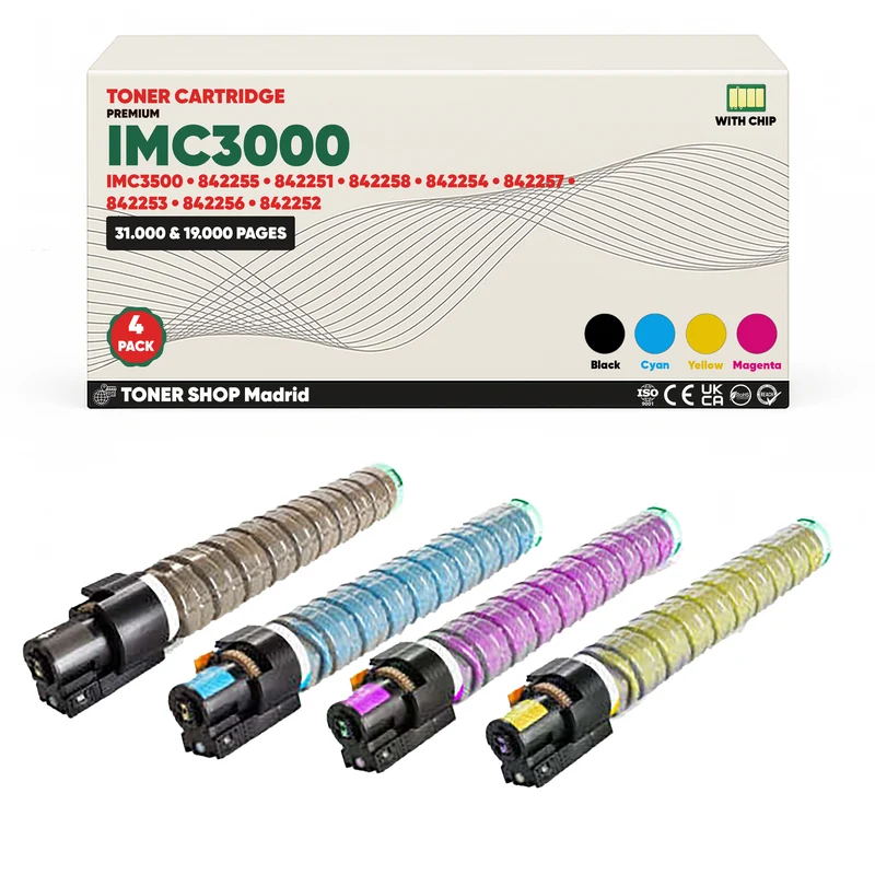 BDink Cartucho/s Tóner Compatible/s Ricoh IMC3000/IMC3500 CMYK (Pack 4)