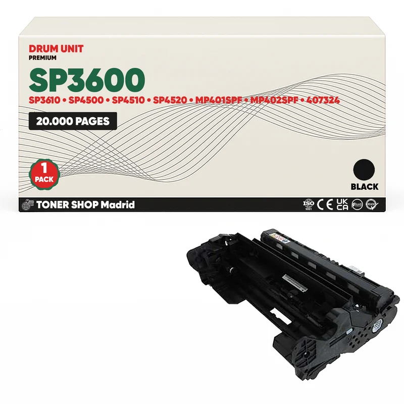 BDink Tambor de Imagen Compatible Ricoh SP3600/SP4520 Negro (Drum)