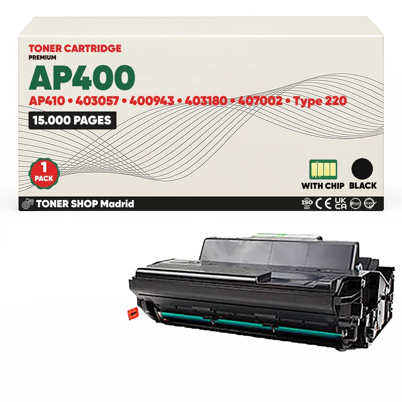 BDink Cartucho Tóner Compatible Ricoh AP400/AP410 Negro