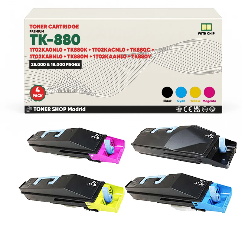 BDink Tóner Compatible Kyocera TK880 (Pack 4 CMYK)