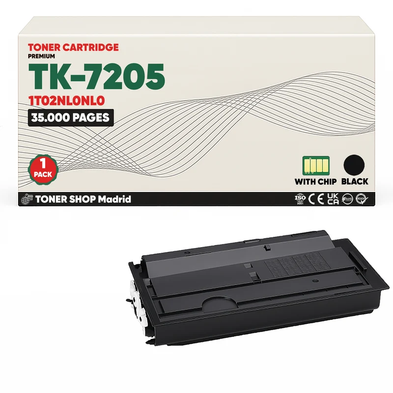 BDink Cartucho Tóner Compatible Kyocera TK7205 Negro
