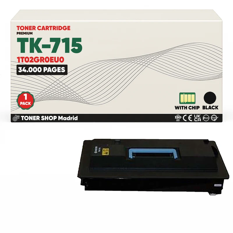 BDink Cartucho Tóner Compatible Kyocera TK715 Negro