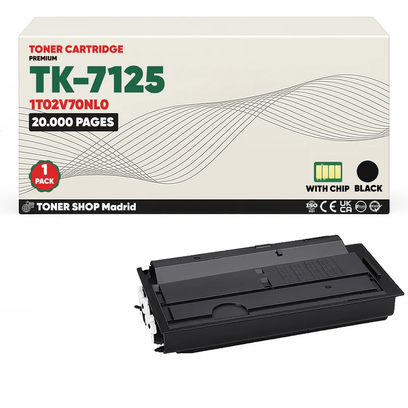 BDink Cartucho Tóner Compatible Kyocera TK7125 Negro
