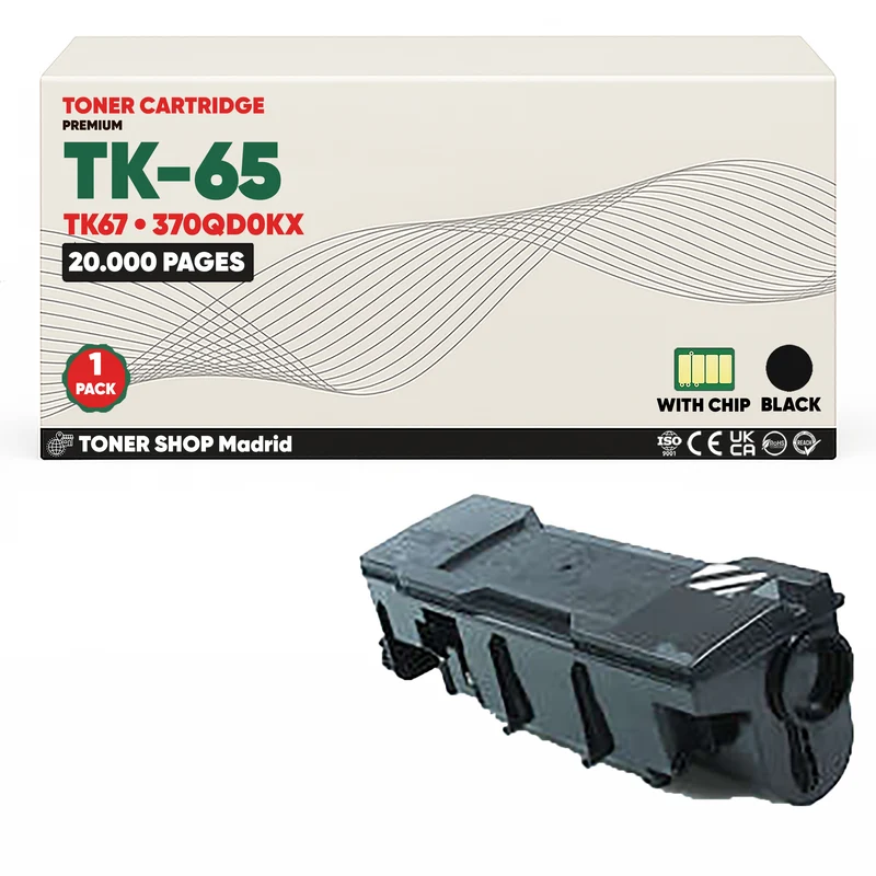 BDink Cartucho Tóner Compatible Kyocera TK65/TK67 Negro