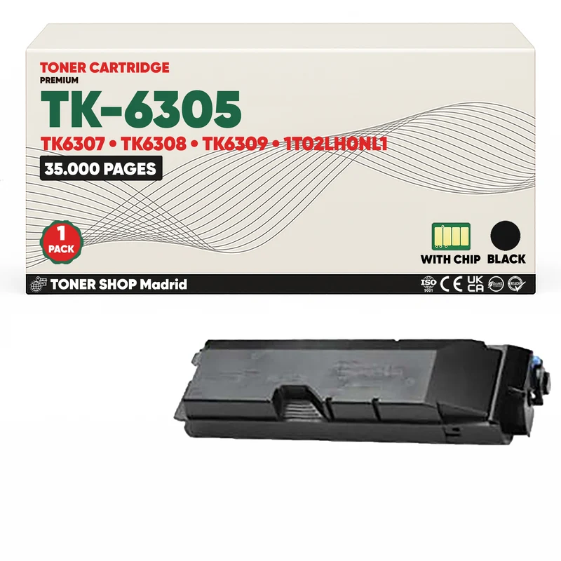 BDink Cartucho Tóner Compatible Kyocera TK6305/TK6309 Negro