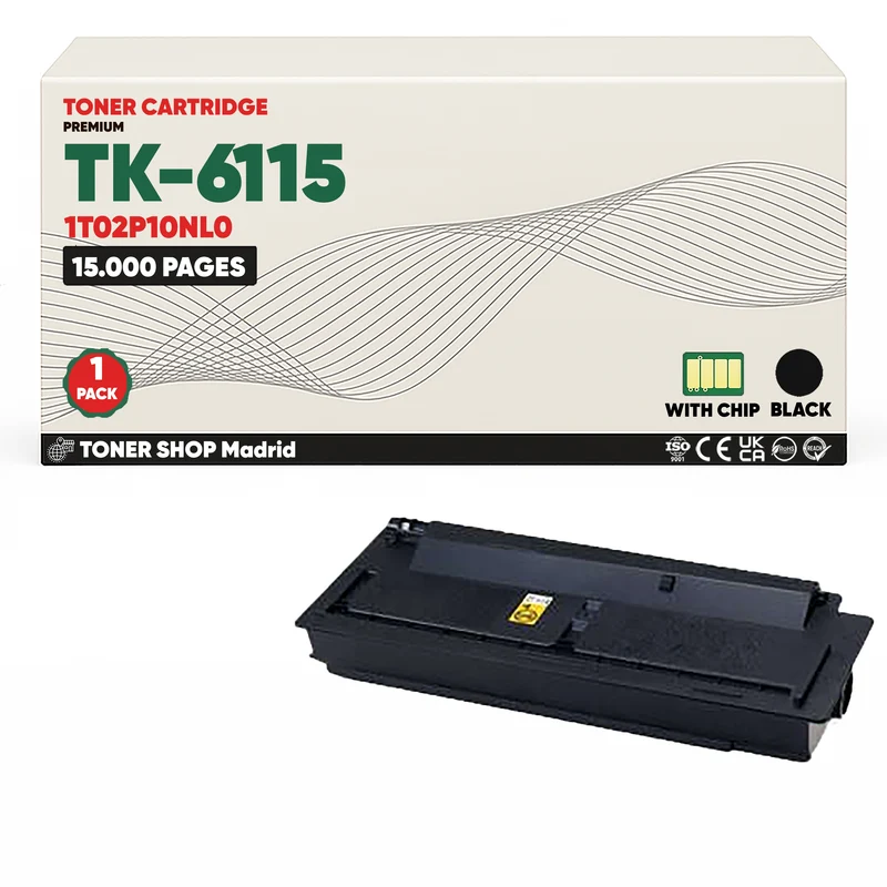 BDink Cartucho Tóner Compatible Kyocera TK6115 Negro