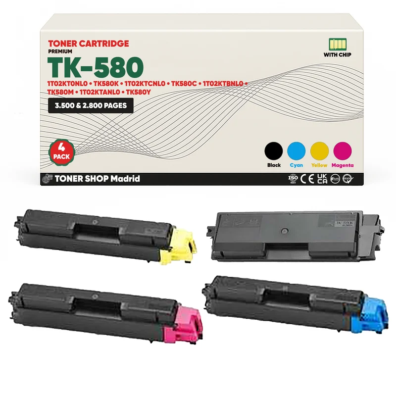 BDink Tóner Compatible Kyocera TK580 (Pack 4 CMYK)