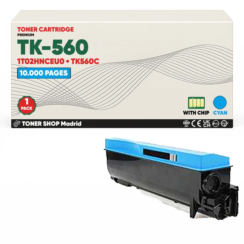 BDink Cartucho Tóner Compatible Kyocera TK560 Cyan